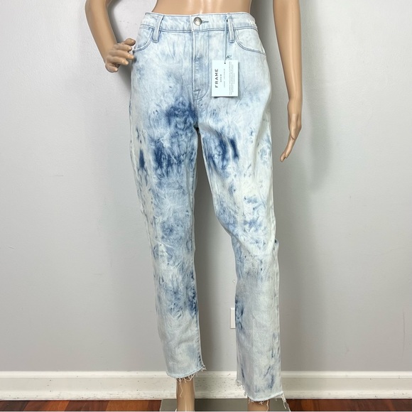 NEW FRAME REVOLVE DISTRESSED STRAIGHT LEG JEANS - Picture 2 of 8